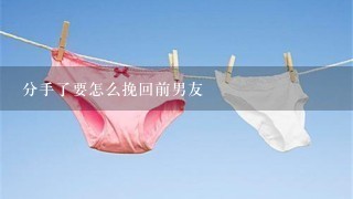 分手了要怎么挽回前男友