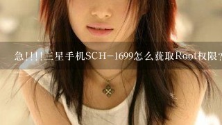 急!!!!3星手机SCH-1699怎么莸取Root权限??