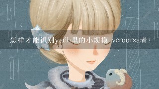 怎样才能识别yadh里的小规模 veroorza者?